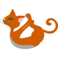 Cat Playing With Yarn Animals