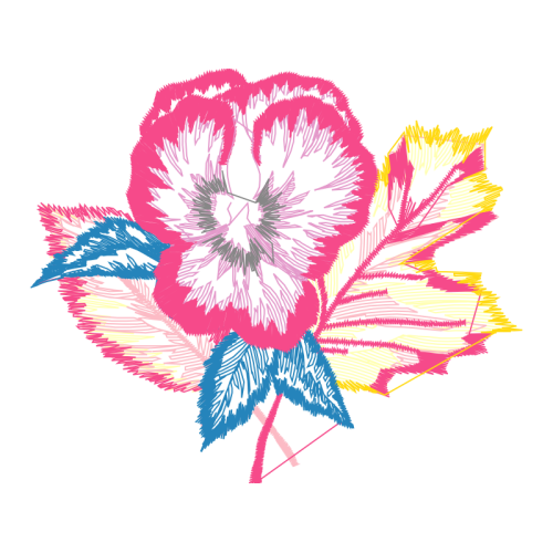 Hollyhocks Animals Hollyhocks Animals