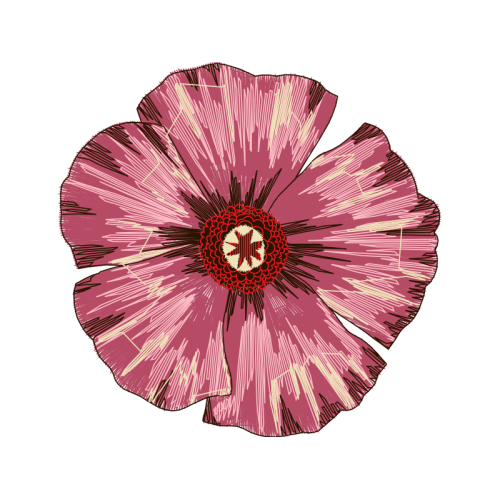 Hollyhocks Animals Hollyhocks Animals