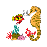 Lined Seahorse Animals