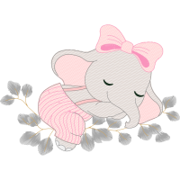 African Elephants Flowers