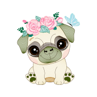 Toy Bulldog Flowers