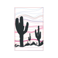 Triangle Cactus Flowers