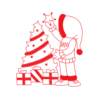 Line Art Christmas