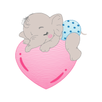 African Elephants Valentine