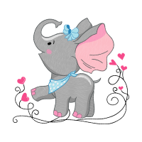 African Elephants Valentine