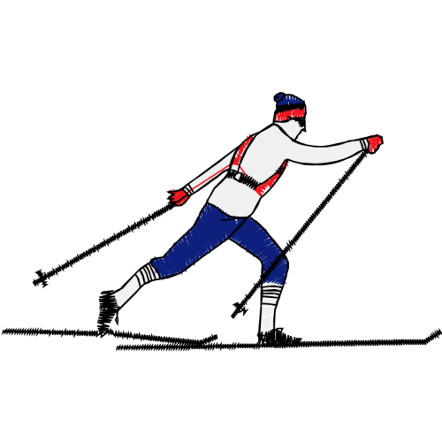 Skier Stops Other Skier Stops Other